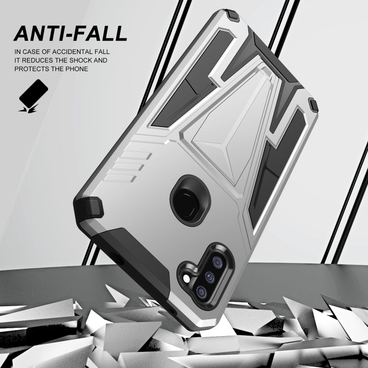 For Samsung Galaxy A11 US Version Super V Armor PC + TPU Shockproof Case with Invisible Holder