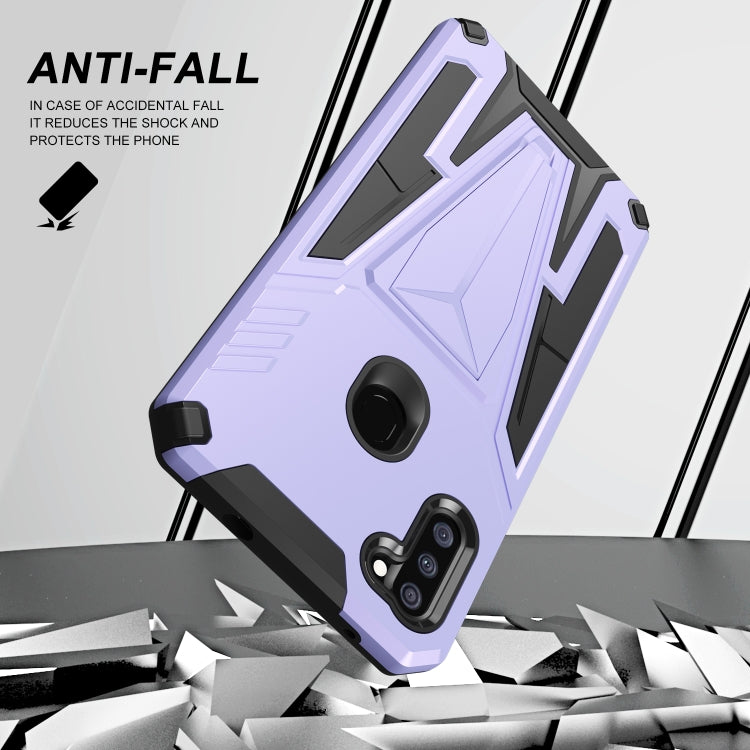 For Samsung Galaxy A11 US Version Super V Armor PC + TPU Shockproof Case with Invisible Holder