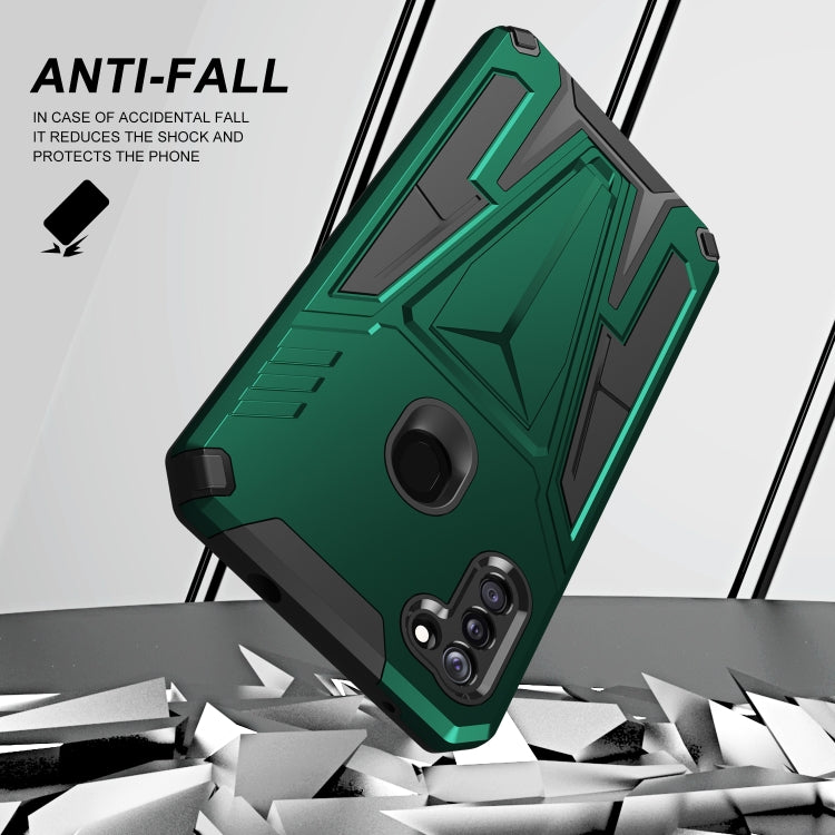 For Samsung Galaxy A11 EU Version Super V Armor PC + TPU Shockproof Case with Invisible Holder