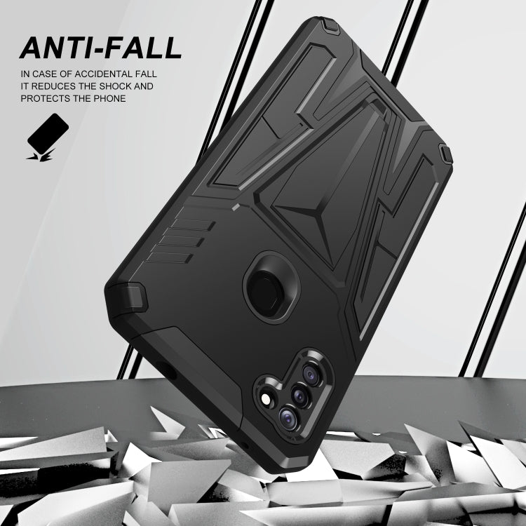 For Samsung Galaxy A11 EU Version Super V Armor PC + TPU Shockproof Case with Invisible Holder