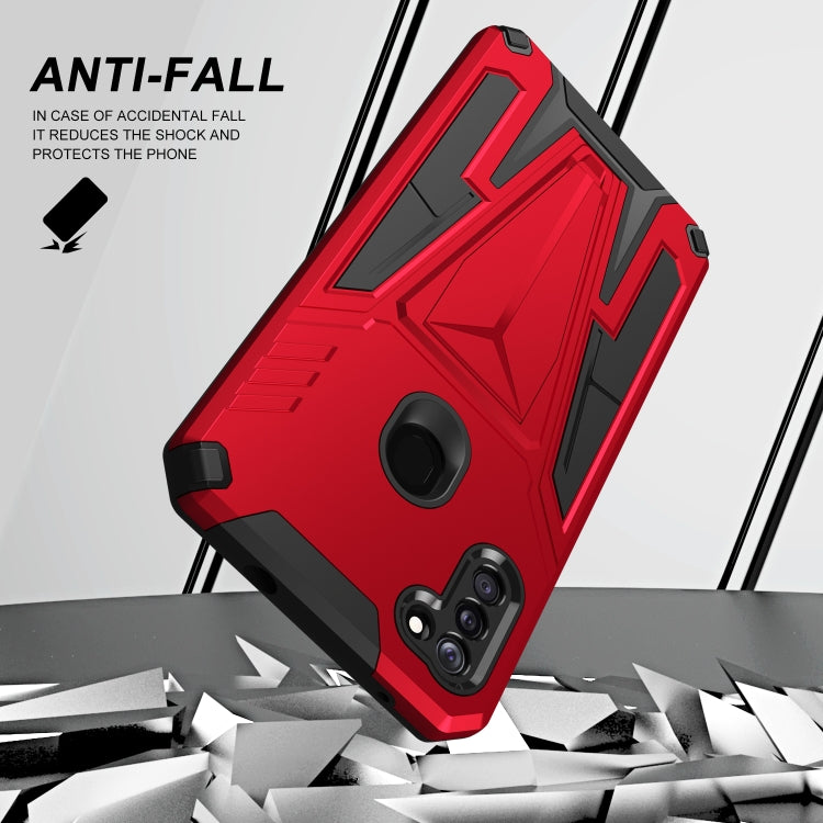 For Samsung Galaxy A11 EU Version Super V Armor PC + TPU Shockproof Case with Invisible Holder