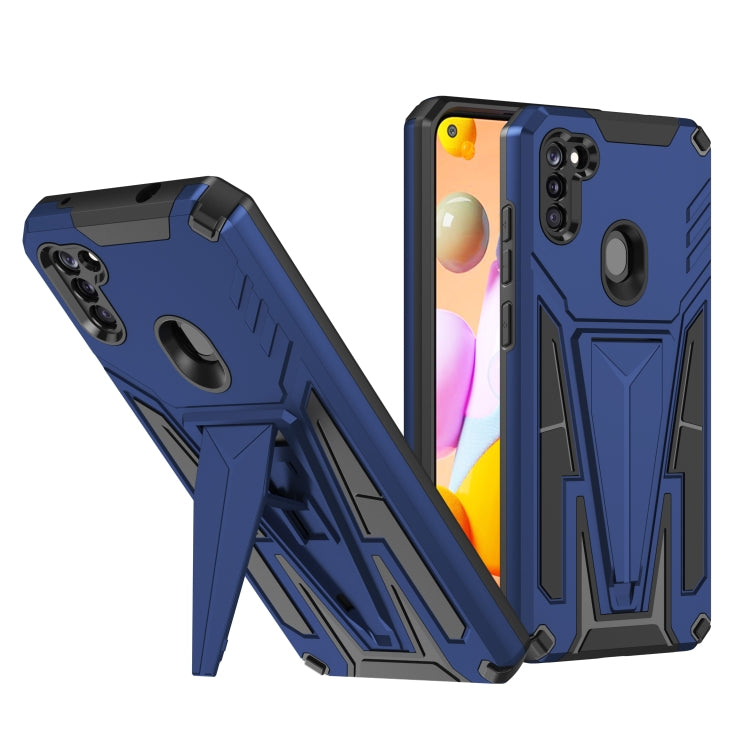 For Samsung Galaxy A11 EU Version Super V Armor PC + TPU Shockproof Case with Invisible Holder