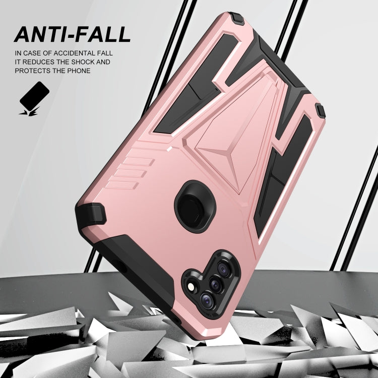 For Samsung Galaxy A11 EU Version Super V Armor PC + TPU Shockproof Case with Invisible Holder