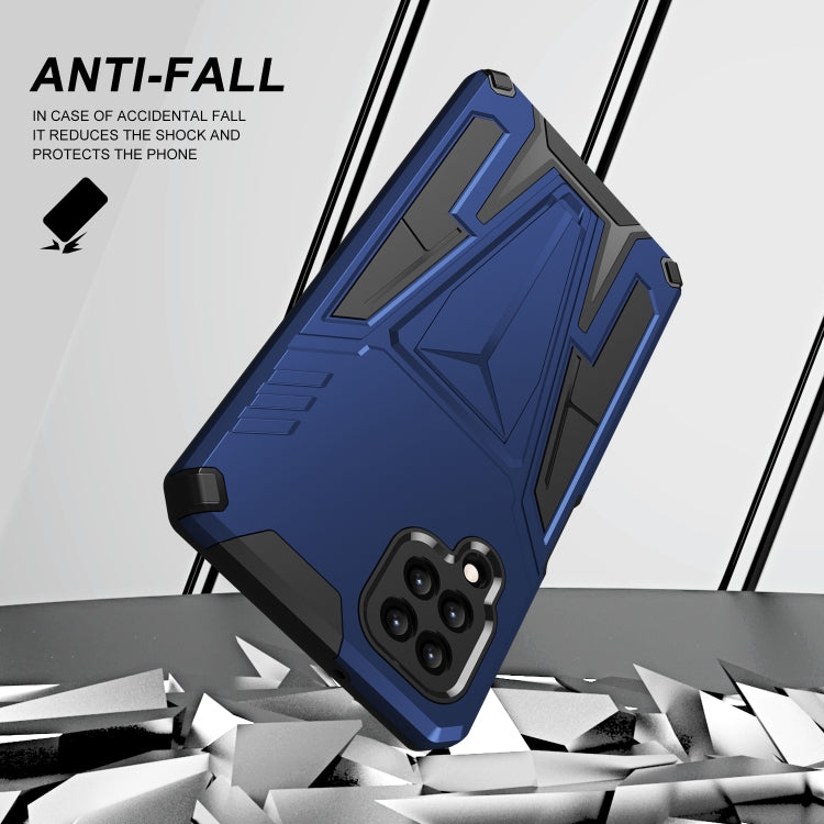 For Samsung Galaxy A12 EU Version Super V Armor PC + TPU Shockproof Case with Invisible Holder