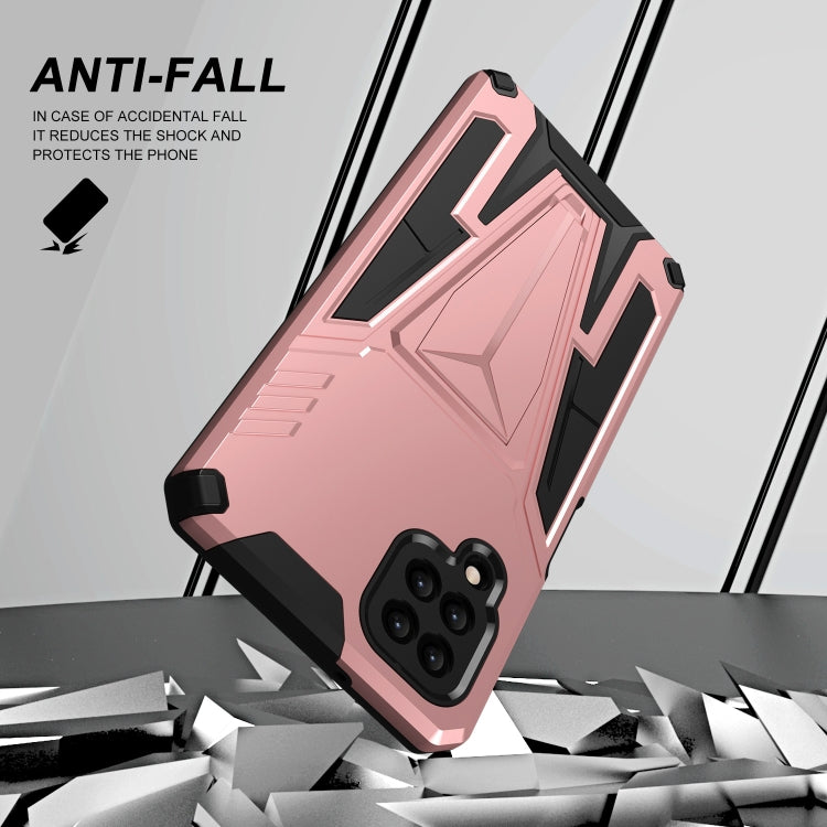 For Samsung Galaxy A12 EU Version Super V Armor PC + TPU Shockproof Case with Invisible Holder