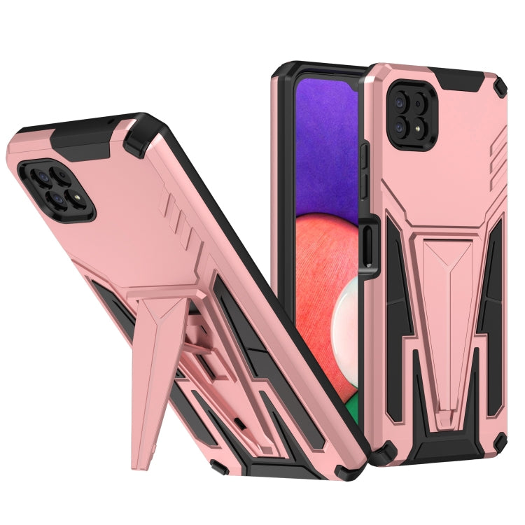For Samsung Galaxy A22 4G Super V Armor PC + TPU Shockproof Case with Invisible Holder