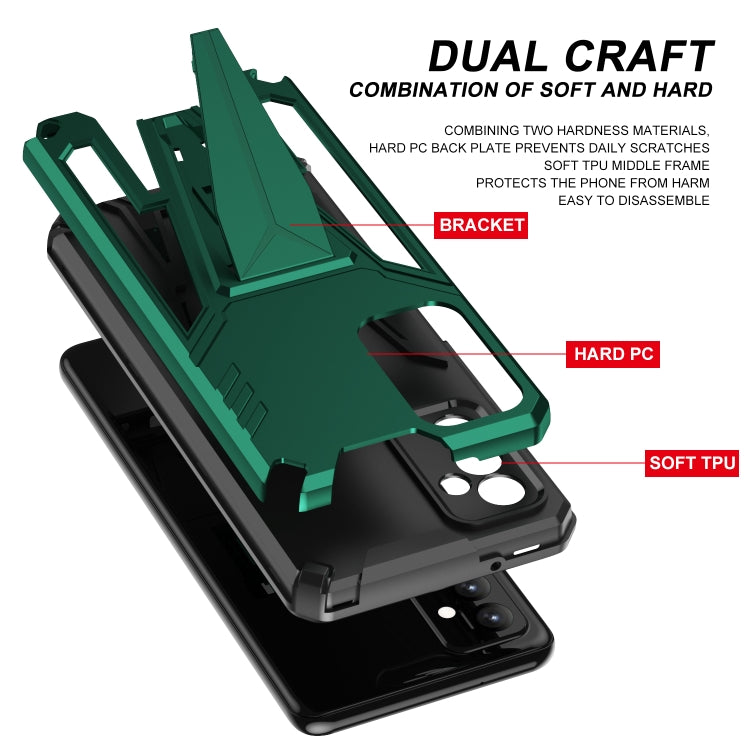 For Samsung Galaxy A82 Super V Armor PC + TPU Shockproof Case with Invisible Holder