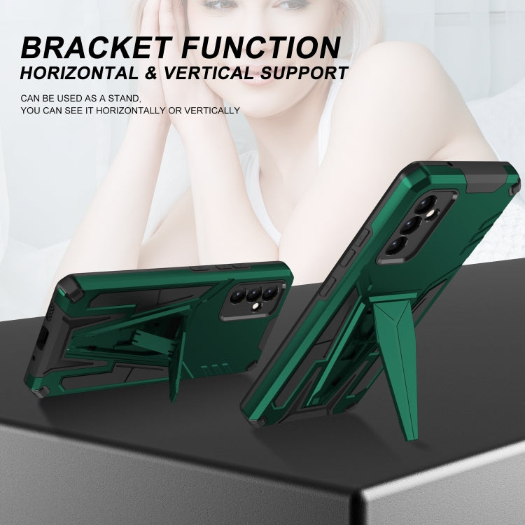 For Samsung Galaxy A82 Super V Armor PC + TPU Shockproof Case with Invisible Holder