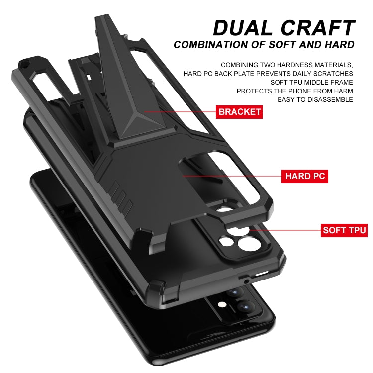 For Samsung Galaxy A82 Super V Armor PC + TPU Shockproof Case with Invisible Holder