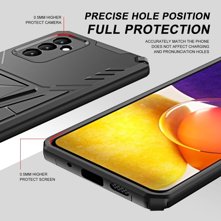 For Samsung Galaxy A82 Super V Armor PC + TPU Shockproof Case with Invisible Holder