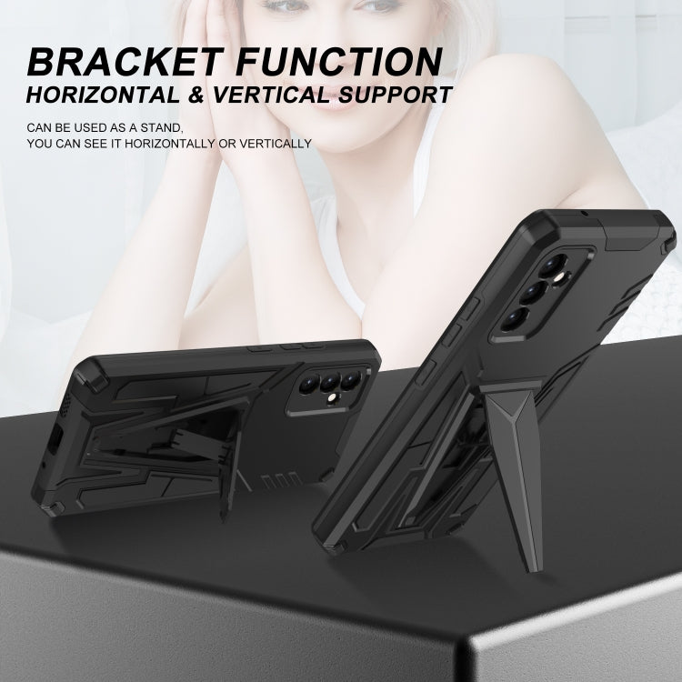 For Samsung Galaxy A82 Super V Armor PC + TPU Shockproof Case with Invisible Holder
