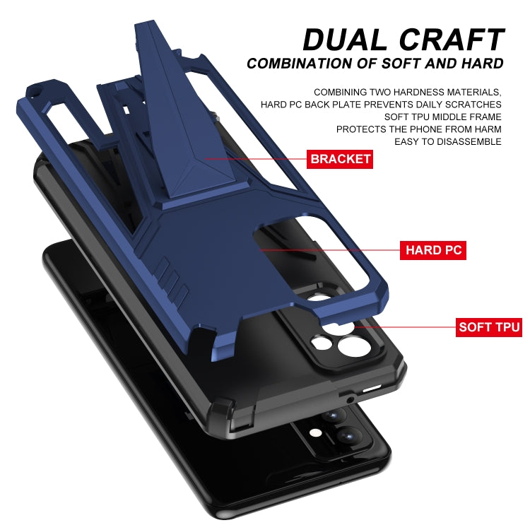 For Samsung Galaxy A82 Super V Armor PC + TPU Shockproof Case with Invisible Holder
