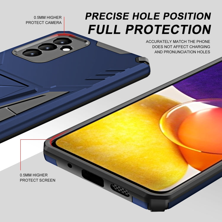 For Samsung Galaxy A82 Super V Armor PC + TPU Shockproof Case with Invisible Holder