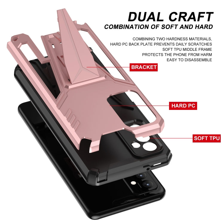 For Samsung Galaxy A82 Super V Armor PC + TPU Shockproof Case with Invisible Holder