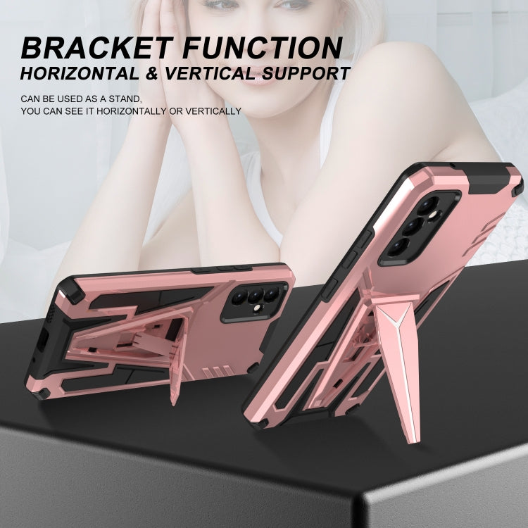 For Samsung Galaxy A82 Super V Armor PC + TPU Shockproof Case with Invisible Holder