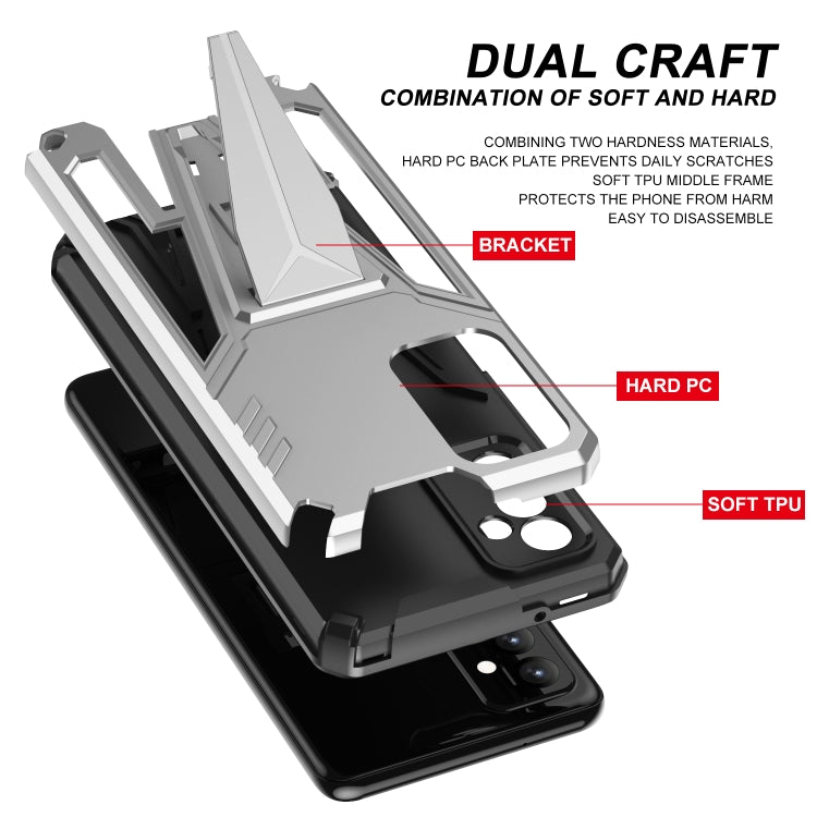 For Samsung Galaxy A82 Super V Armor PC + TPU Shockproof Case with Invisible Holder