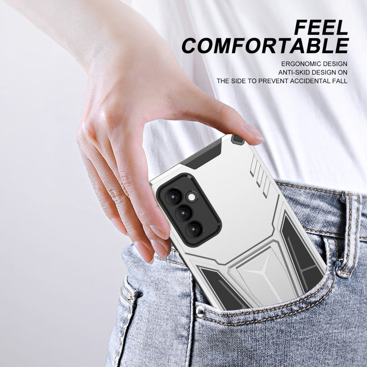 For Samsung Galaxy A82 Super V Armor PC + TPU Shockproof Case with Invisible Holder