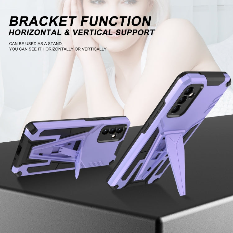 For Samsung Galaxy A82 Super V Armor PC + TPU Shockproof Case with Invisible Holder