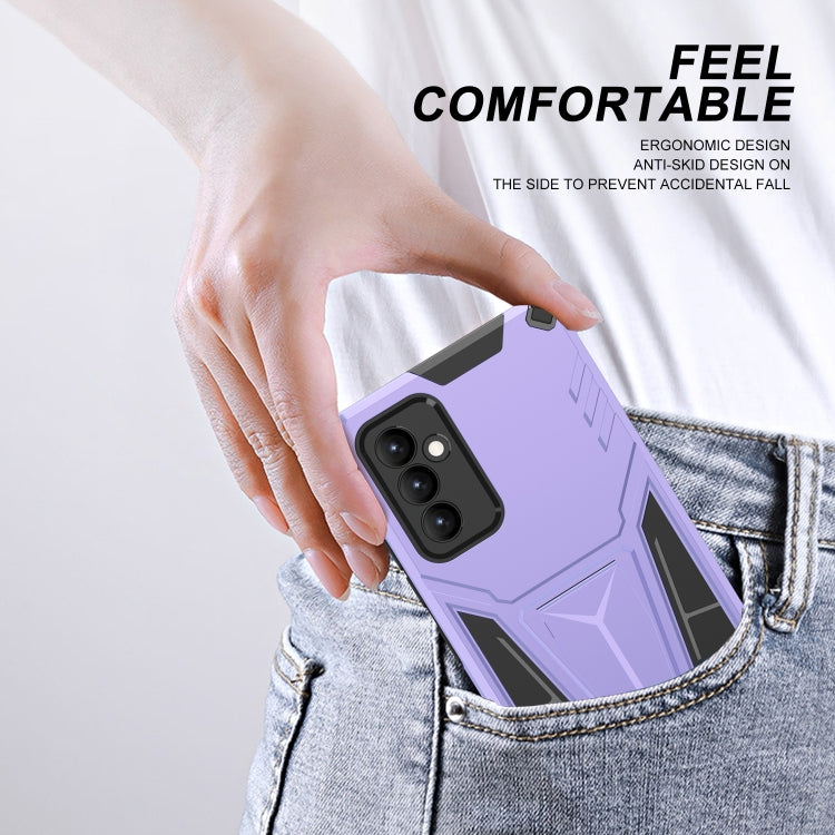 For Samsung Galaxy A82 Super V Armor PC + TPU Shockproof Case with Invisible Holder