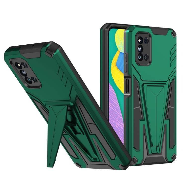 For Samsung Galaxy F52 5G Super V Armor PC + TPU Shockproof Case with Invisible Holder