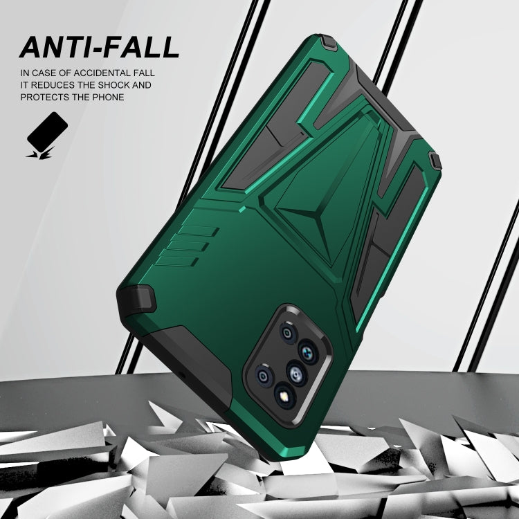 For Samsung Galaxy F52 5G Super V Armor PC + TPU Shockproof Case with Invisible Holder