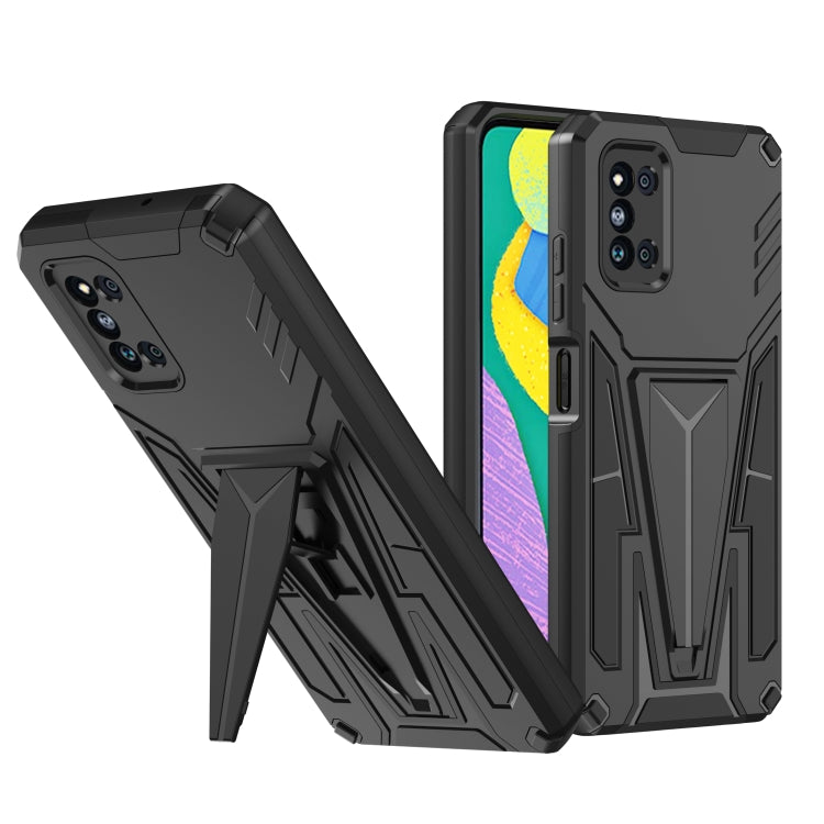 For Samsung Galaxy F52 5G Super V Armor PC + TPU Shockproof Case with Invisible Holder
