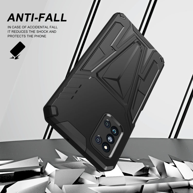 For Samsung Galaxy F52 5G Super V Armor PC + TPU Shockproof Case with Invisible Holder