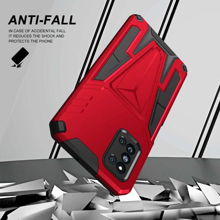 For Samsung Galaxy F52 5G Super V Armor PC + TPU Shockproof Case with Invisible Holder
