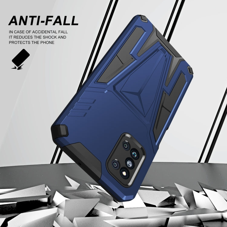 For Samsung Galaxy F52 5G Super V Armor PC + TPU Shockproof Case with Invisible Holder