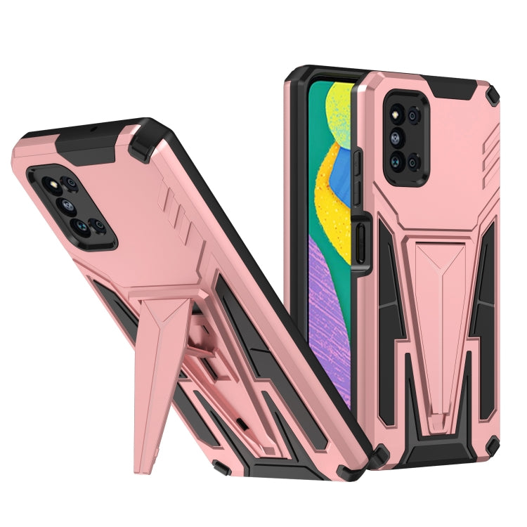 For Samsung Galaxy F52 5G Super V Armor PC + TPU Shockproof Case with Invisible Holder