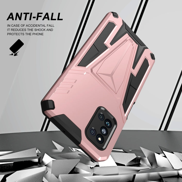 For Samsung Galaxy F52 5G Super V Armor PC + TPU Shockproof Case with Invisible Holder