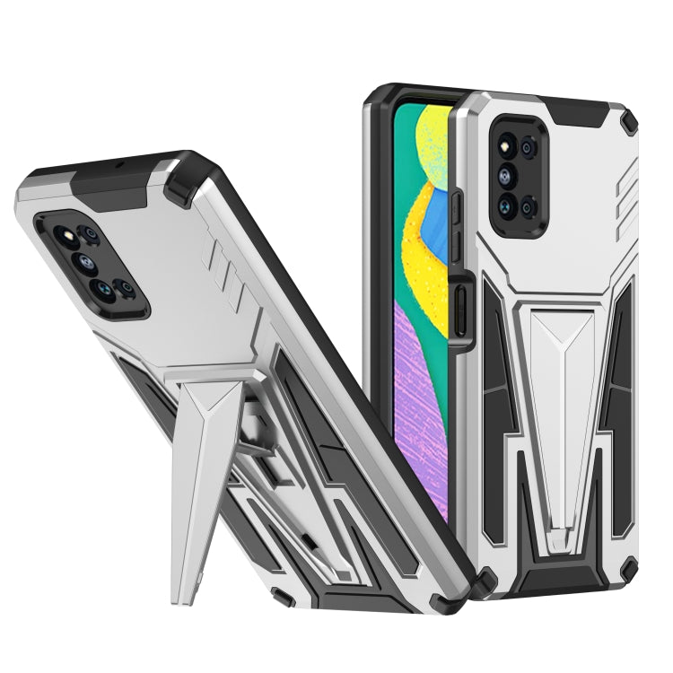 For Samsung Galaxy F52 5G Super V Armor PC + TPU Shockproof Case with Invisible Holder