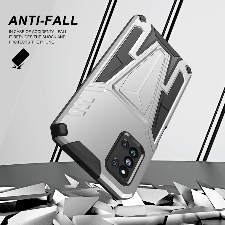 For Samsung Galaxy F52 5G Super V Armor PC + TPU Shockproof Case with Invisible Holder