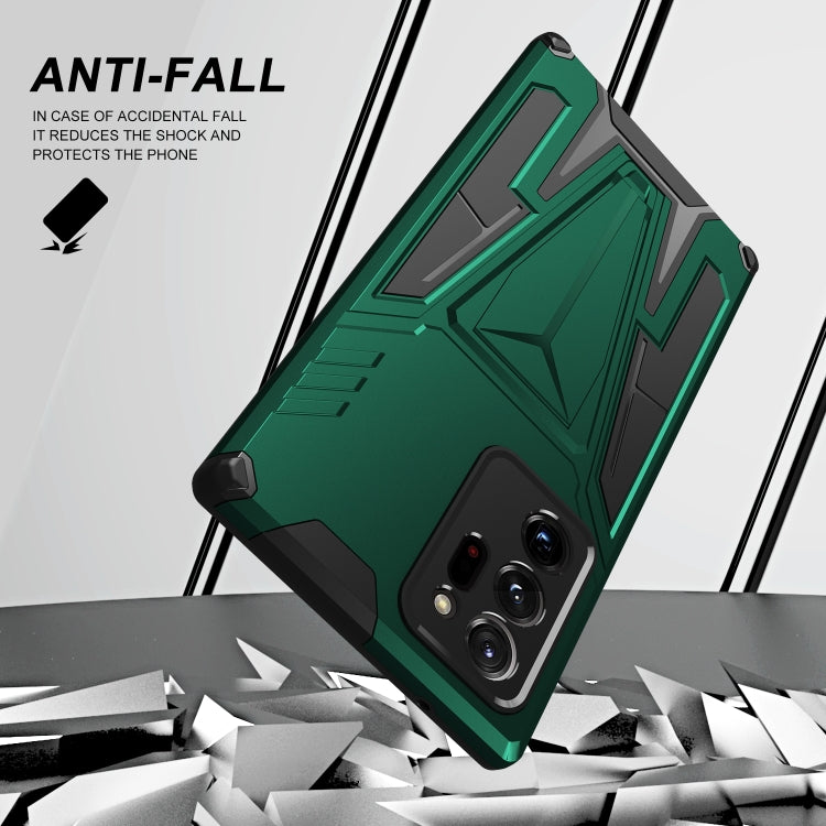 For Samsung Galaxy Note20 Ultra Super V Armor PC + TPU Shockproof Case with Invisible Holder