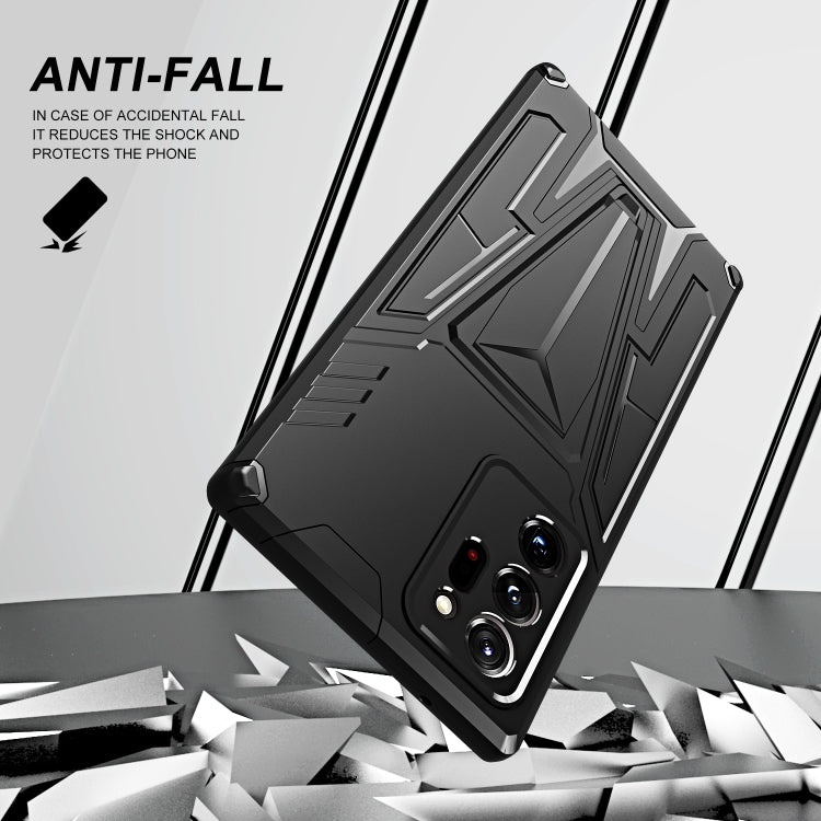 For Samsung Galaxy Note20 Ultra Super V Armor PC + TPU Shockproof Case with Invisible Holder