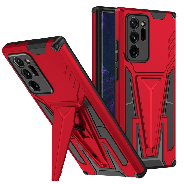 For Samsung Galaxy Note20 Ultra Super V Armor PC + TPU Shockproof Case with Invisible Holder