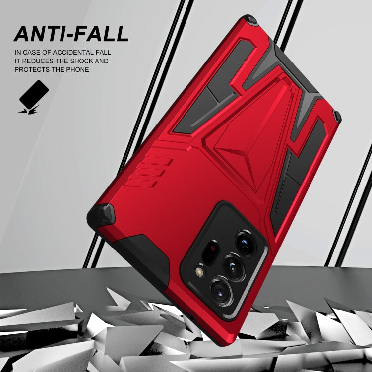 For Samsung Galaxy Note20 Ultra Super V Armor PC + TPU Shockproof Case with Invisible Holder