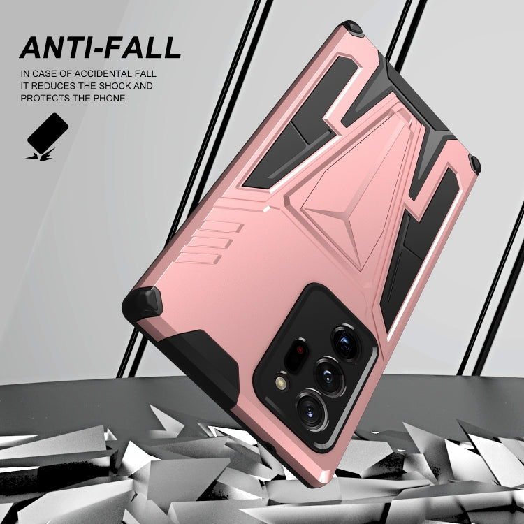 For Samsung Galaxy Note20 Ultra Super V Armor PC + TPU Shockproof Case with Invisible Holder