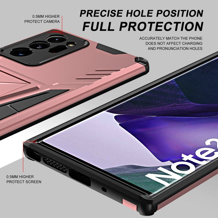 For Samsung Galaxy Note20 Ultra Super V Armor PC + TPU Shockproof Case with Invisible Holder