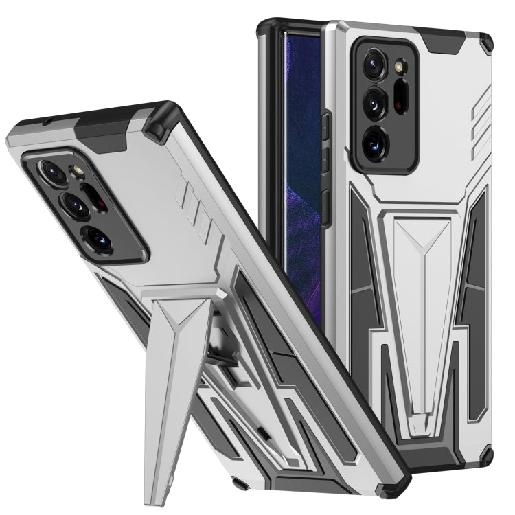 For Samsung Galaxy Note20 Ultra Super V Armor PC + TPU Shockproof Case with Invisible Holder