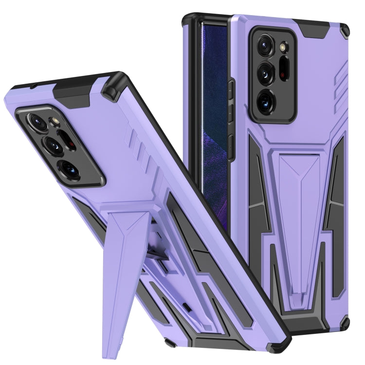 For Samsung Galaxy Note20 Ultra Super V Armor PC + TPU Shockproof Case with Invisible Holder