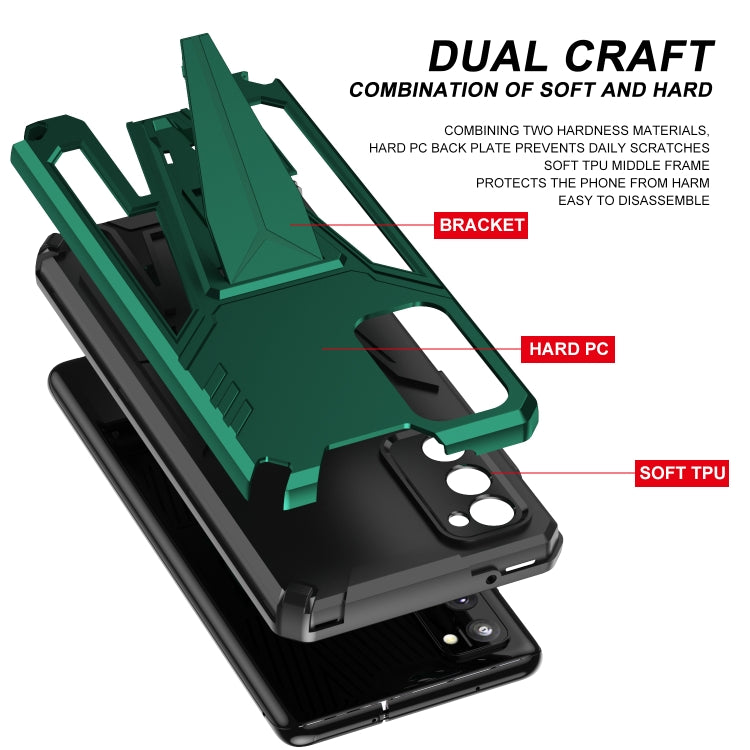 For Samsung Galaxy S20 Super V Armor PC + TPU Shockproof Case with Invisible Holder