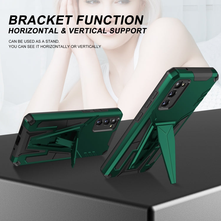 For Samsung Galaxy S20 Super V Armor PC + TPU Shockproof Case with Invisible Holder