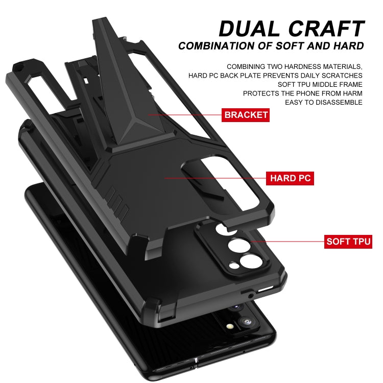 For Samsung Galaxy S20 Super V Armor PC + TPU Shockproof Case with Invisible Holder
