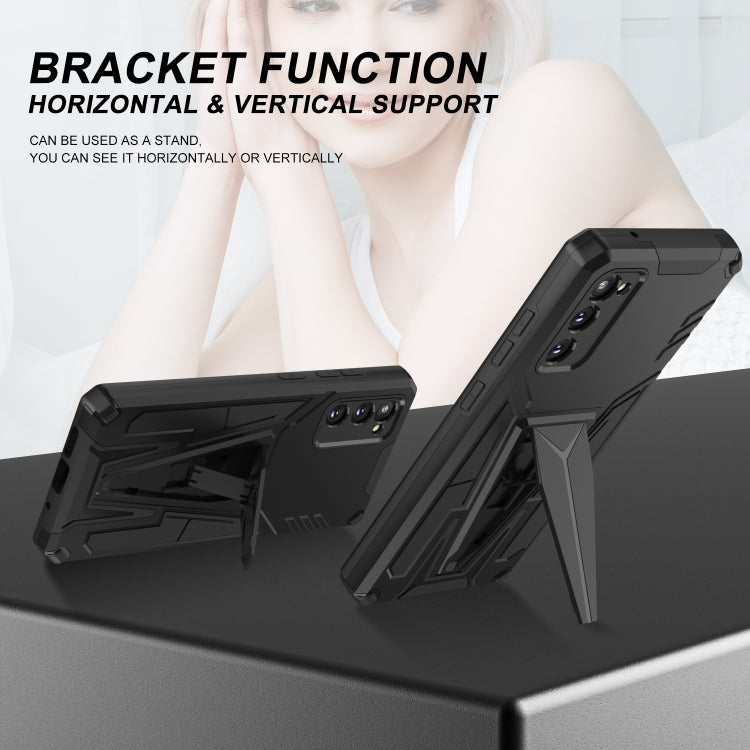 For Samsung Galaxy S20 Super V Armor PC + TPU Shockproof Case with Invisible Holder