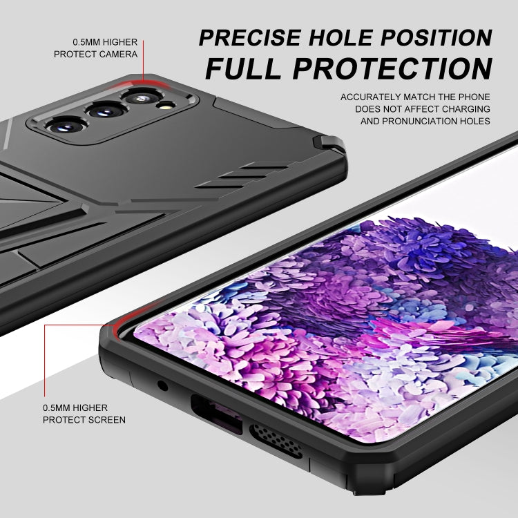 For Samsung Galaxy S20 Super V Armor PC + TPU Shockproof Case with Invisible Holder