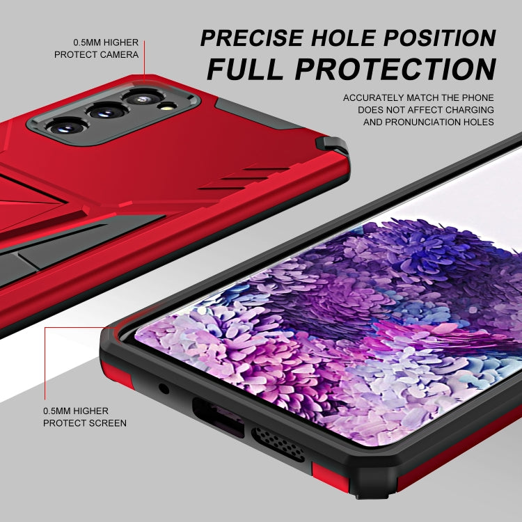 For Samsung Galaxy S20 Super V Armor PC + TPU Shockproof Case with Invisible Holder