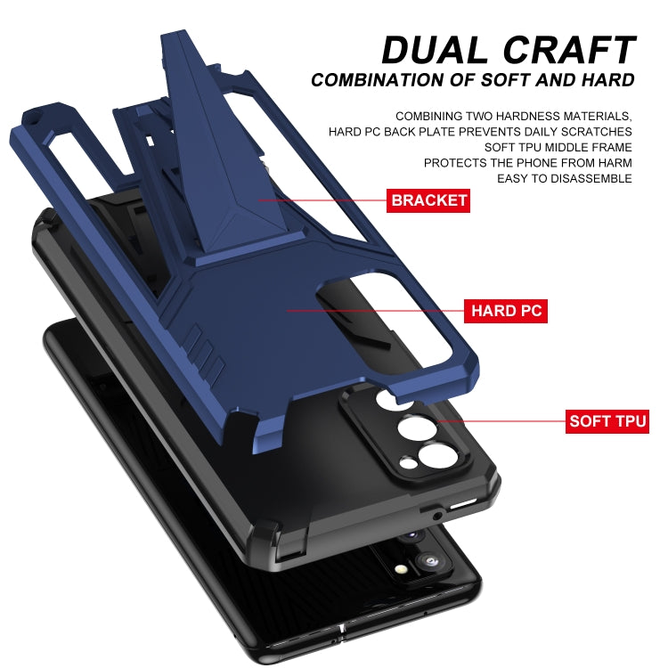 For Samsung Galaxy S20 Super V Armor PC + TPU Shockproof Case with Invisible Holder