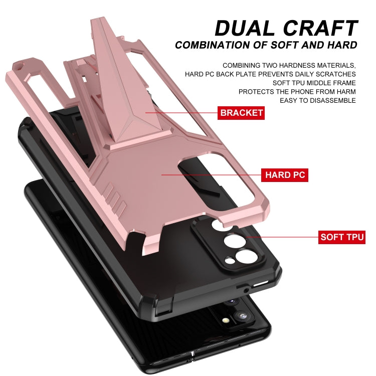 For Samsung Galaxy S20 Super V Armor PC + TPU Shockproof Case with Invisible Holder