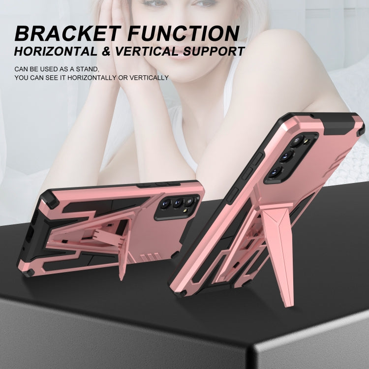 For Samsung Galaxy S20 Super V Armor PC + TPU Shockproof Case with Invisible Holder